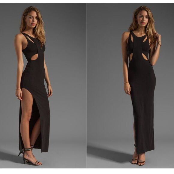 NWT Blessed Are Meek S Sexy Holey Smoke BodyCon Dress Black Cut Out Boho Indie - Picture 10 of 13